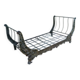 Bench, cast iron daybed, late 19th - early 20th century