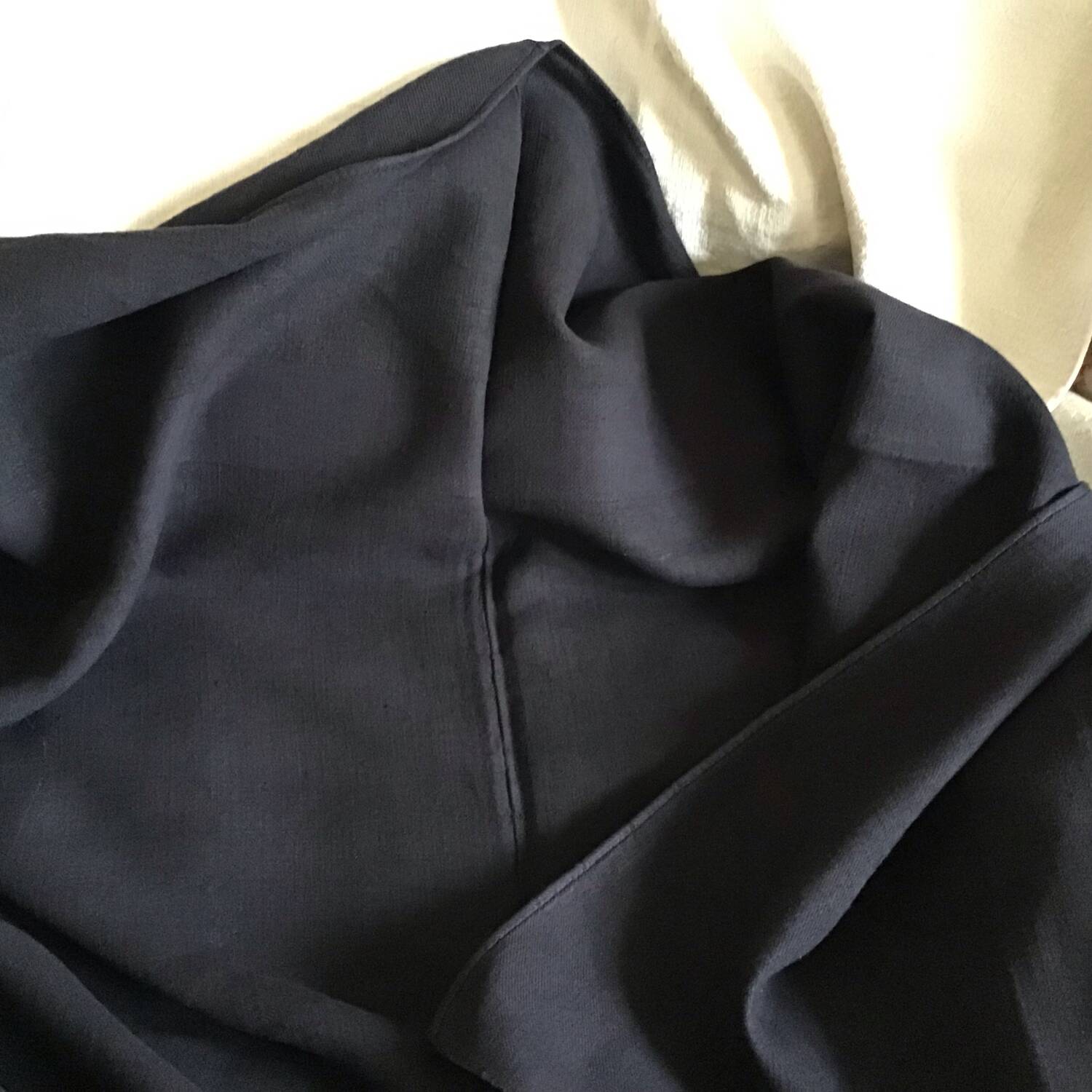 Black linen country tablecloth