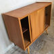 Vintage buffet sliding doors feet compass 1960's