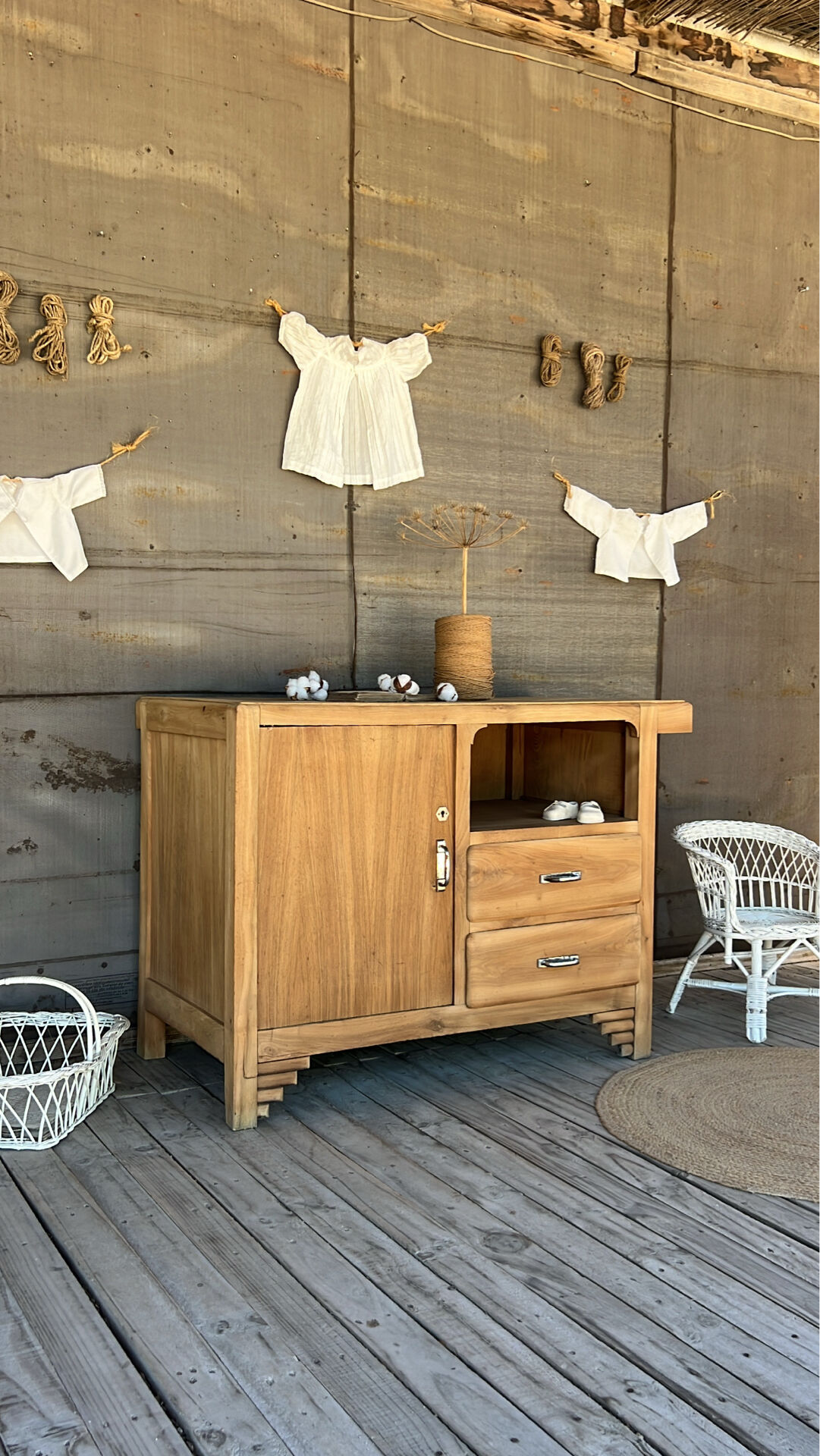 Art Deco wooden chest of drawers