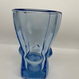 Blue glass vase 1950