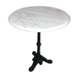 Parisian bistro table in cast iron with marble top