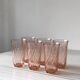 Set of 6 water glasses - lemonade rosaline luminarc arcoroc twisted
