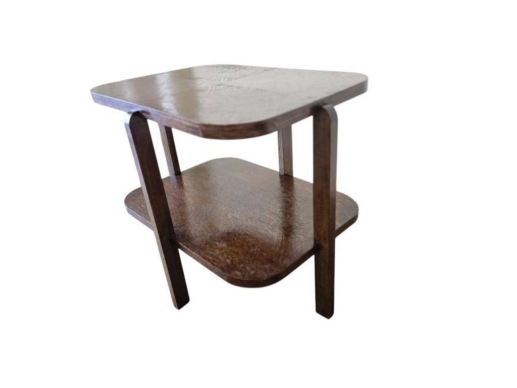 Table d'appoint art déco vintage en bois