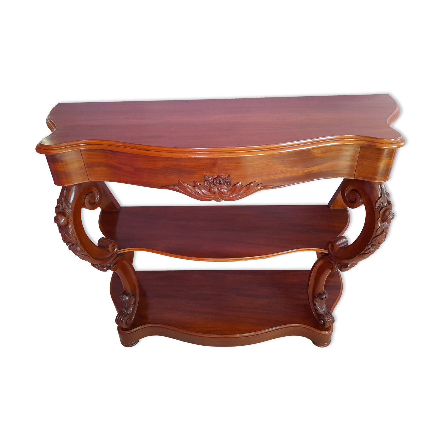 Serving console in mahogany style louis XV of Napoleon III period