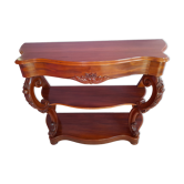 Console desserte en acajou de style Louis XV d'époque Napoléon III