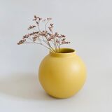 Vintage ball vase in matt ceramic H14cm
