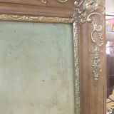 Mirror trumeau in gilded wood and stuck