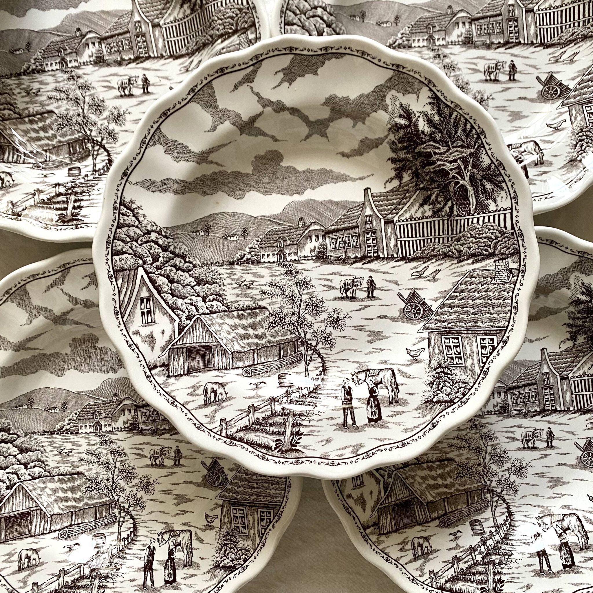 Swiss landscape Italy 25-piece dinner and soup plates
