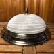 Old molded glass ceiling light with golden outline