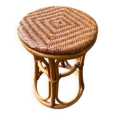 Tabouret vintage en rotin