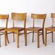 Set of 4 Vintage “Frankfurter” Dining Chairs – Beech Wood – Germany 1950s