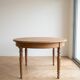 Antique round dining table made of solid wood
