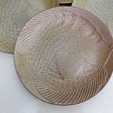 Flat plates Fish Sandstone CNP Village France Lot of 6