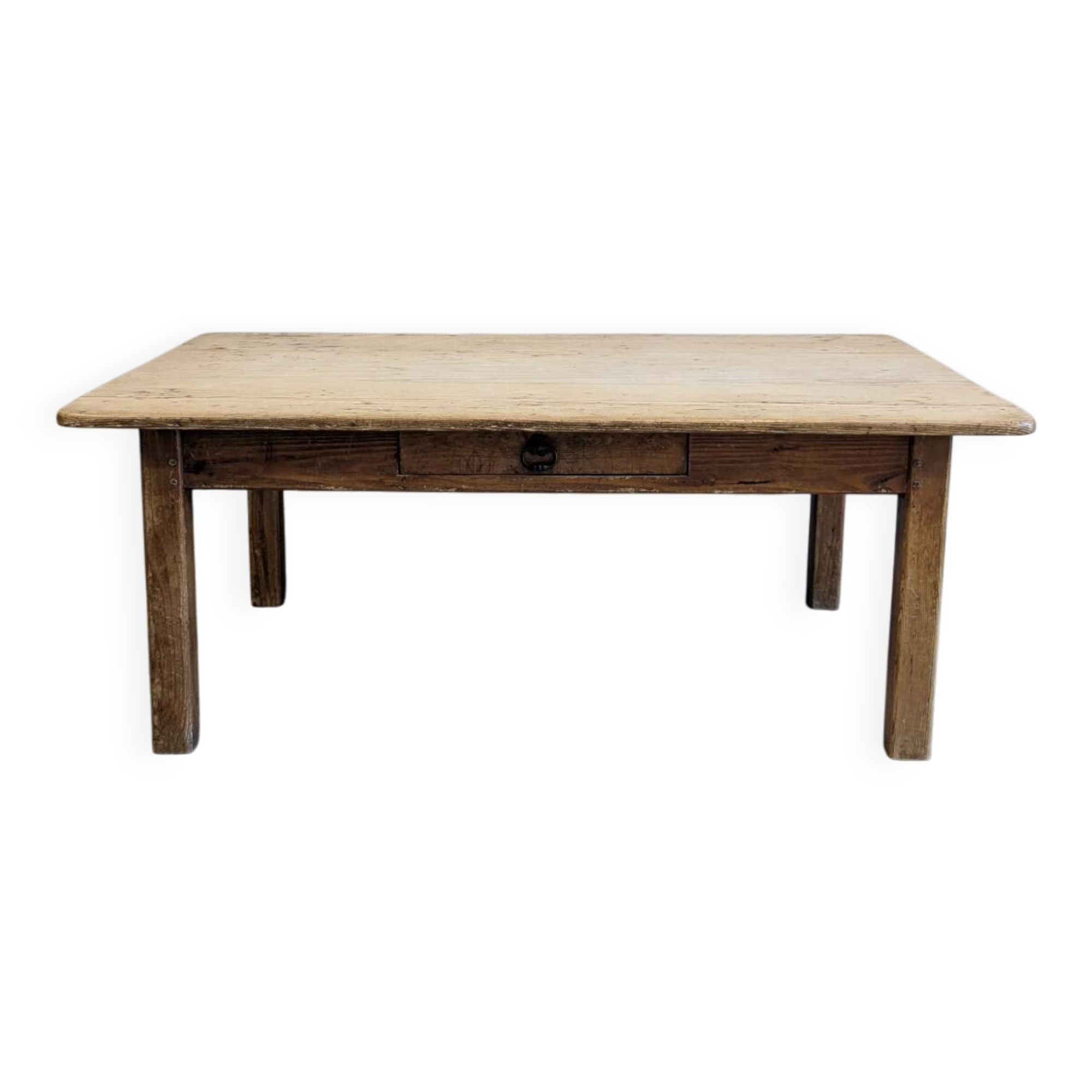 Table basse ancienne en bois massif – table de ferme
