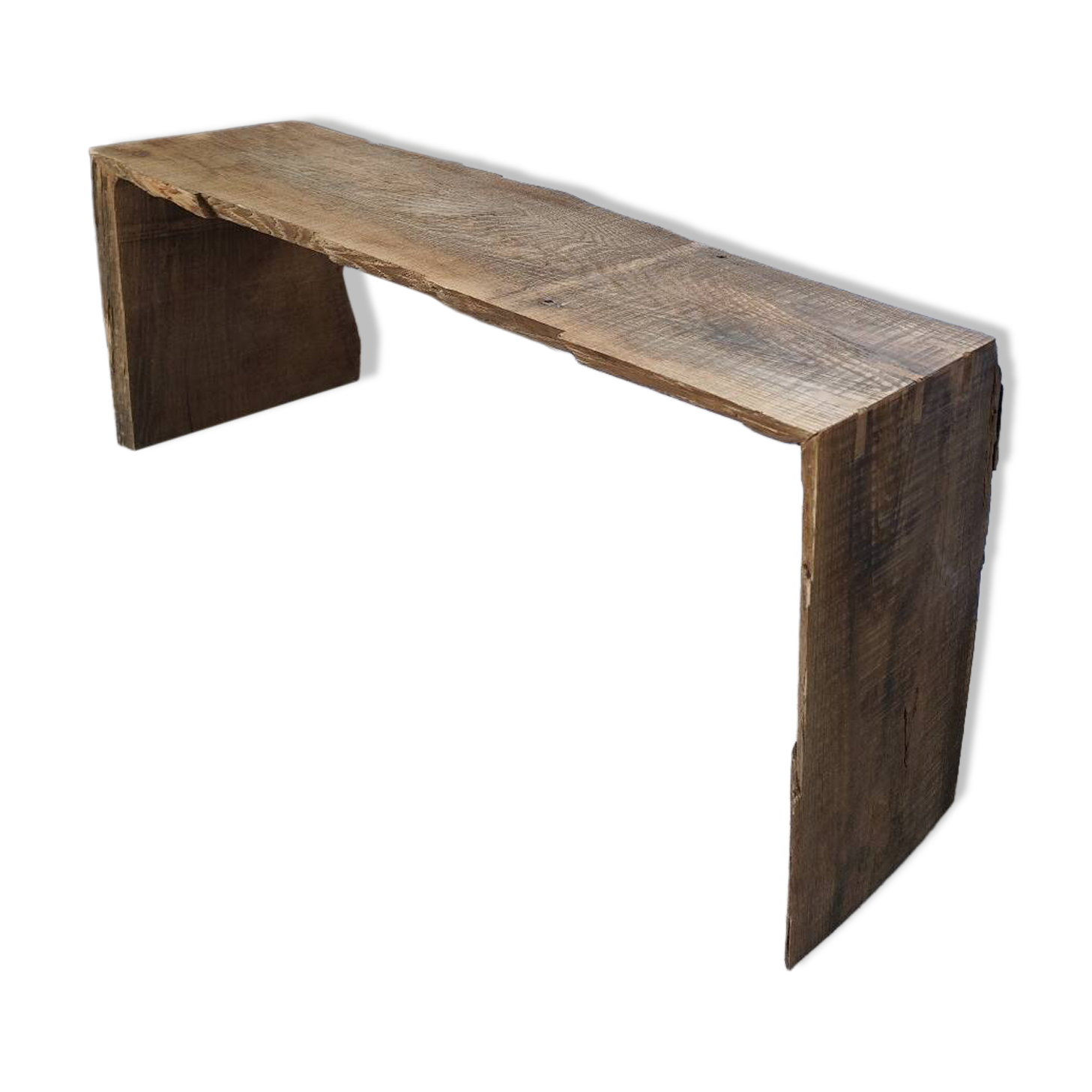 Banc en chêne wabisabi