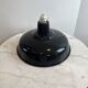 Industrial suspension in black enamelled sheet metal - workshop lampshade