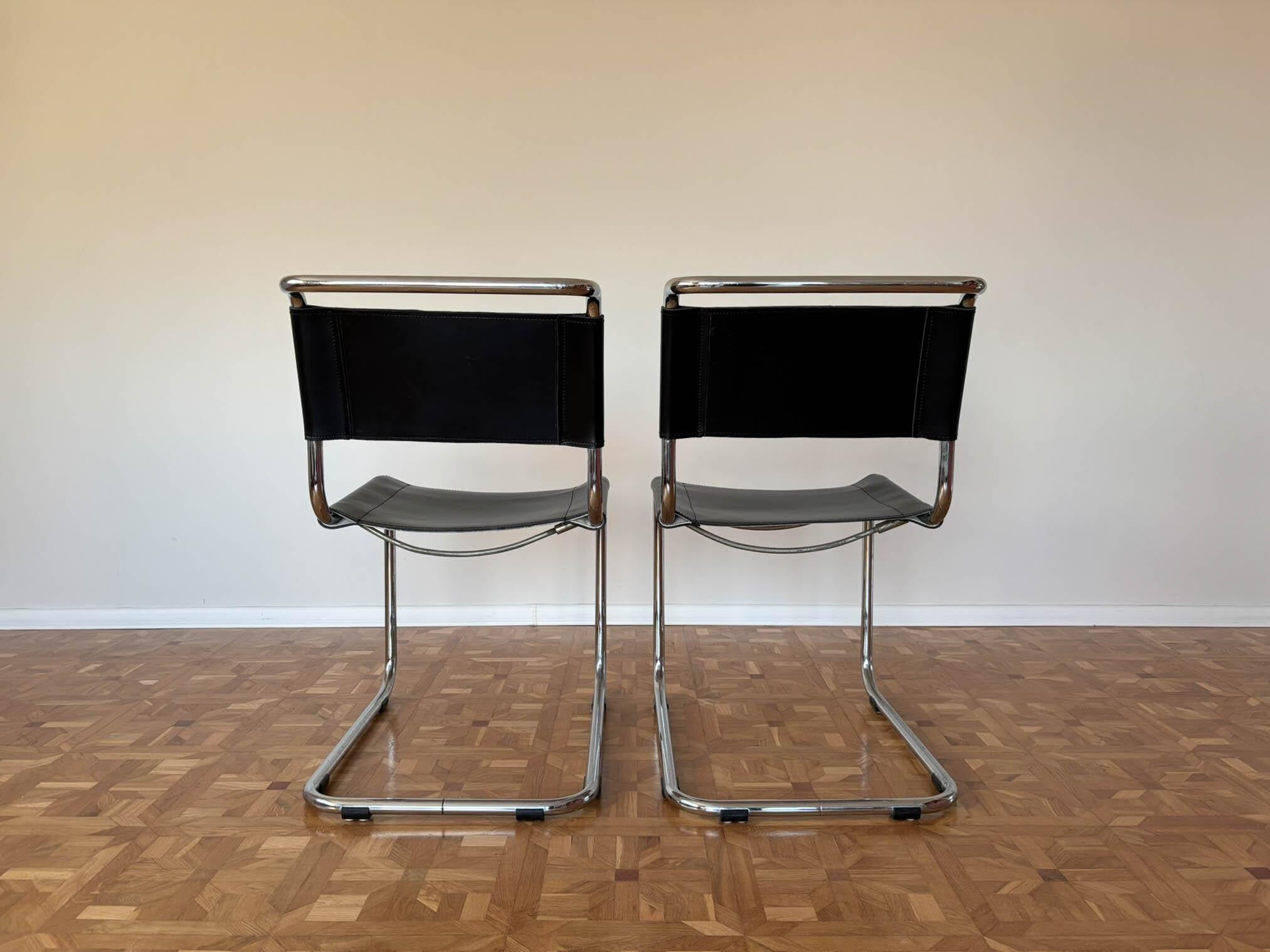 Chaises S33 par Mart Stam pour Thonet, années 1980, ensemble de 2