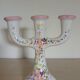 Vintage flower decor ceramic candle holder