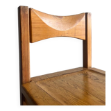 Set of 6 vintage pine dining chairs by Ilmari Tapiovaara — honey-brown solid wood, 1960s