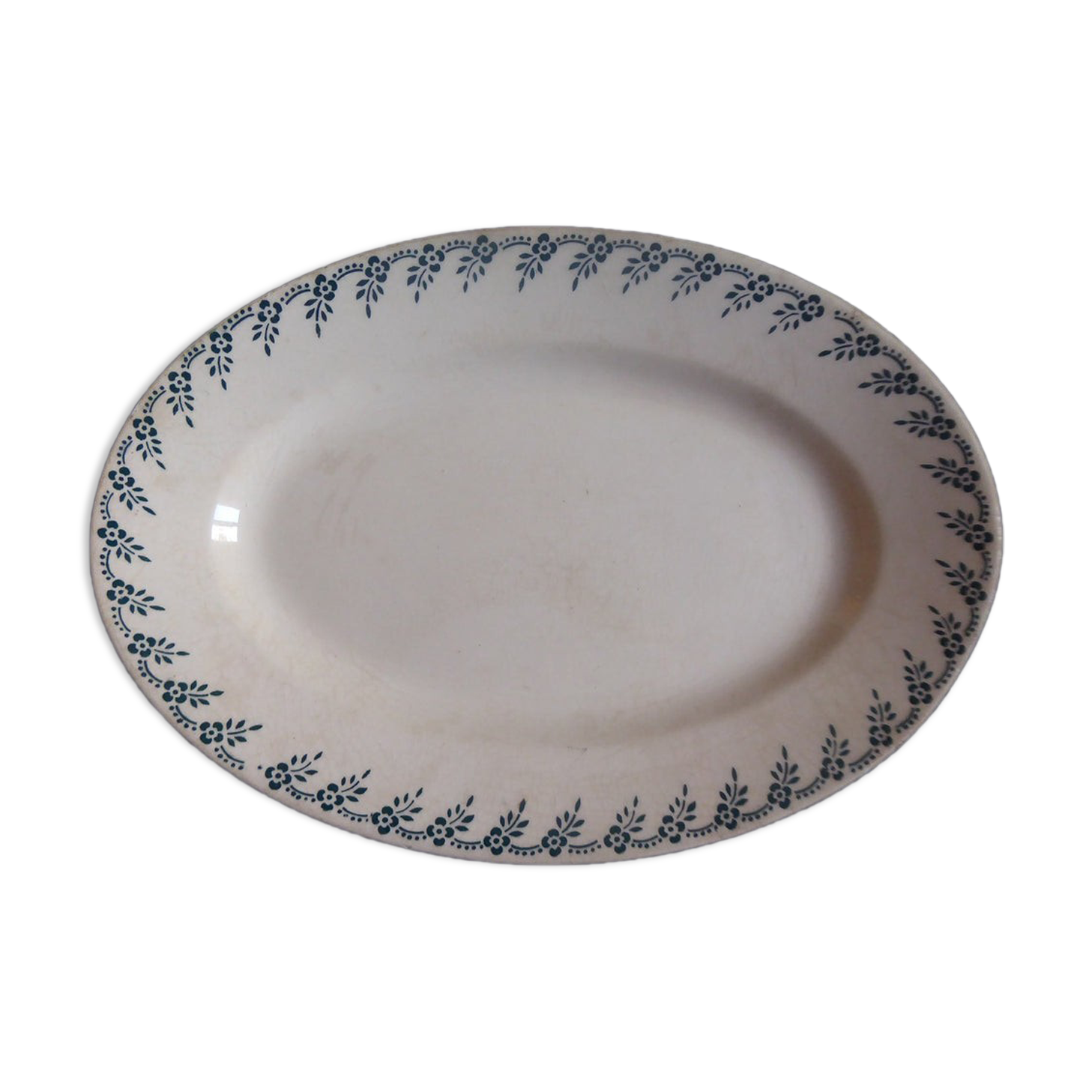 Oval dish in Iron Earth Choisy le Roi Hautin Boulenger