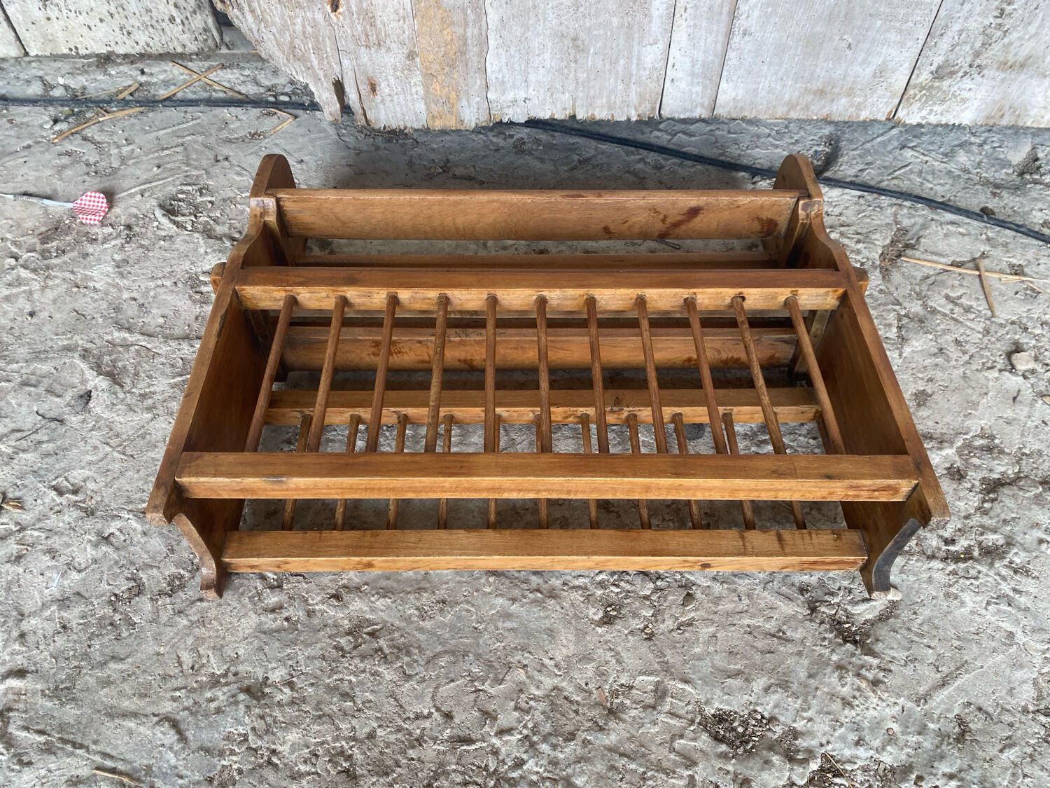Indian Wall Shelf Vintage Wood Kitchen Storage #D940