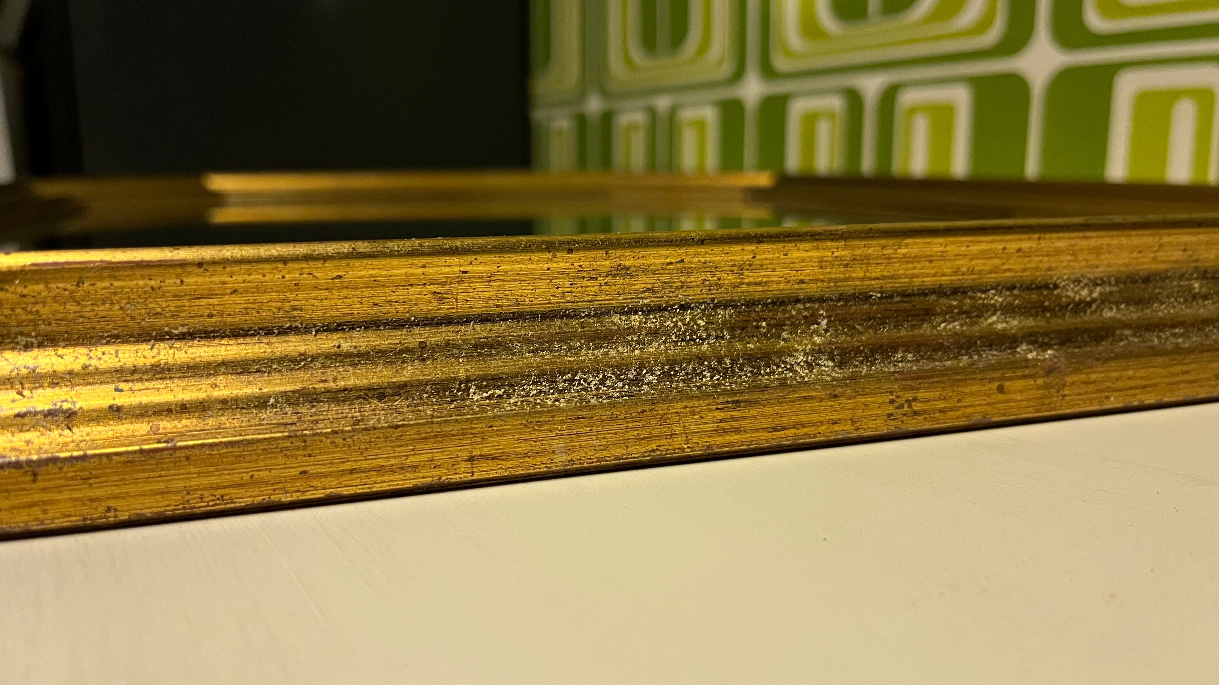 Miroir doré octogonal