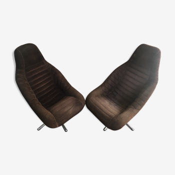 2 fauteuils 70 vintage Mod'plastia