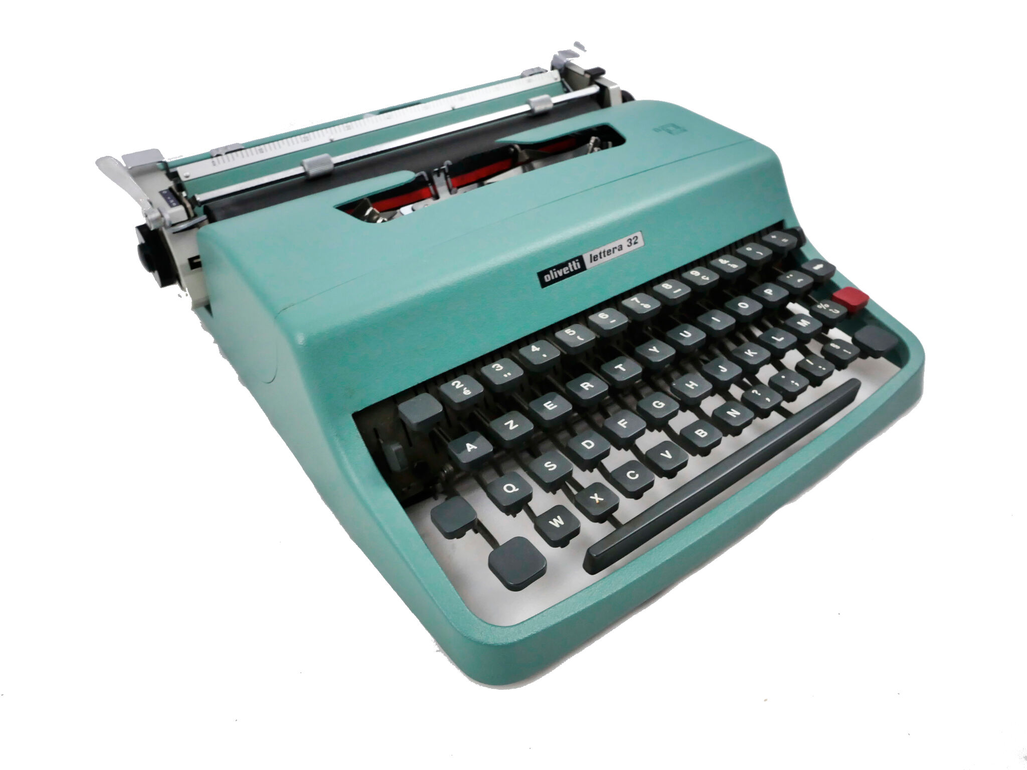 Olivetti Lettera 32 blue typewriter
