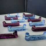 12 glass knife holders in 2 colors