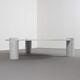 Large Impressive Carrara Marble Coffee Table Made in Italy, 1970s