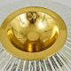 Large striped glass ceiling lamp in brass, Limburg, Germany, 1970s.