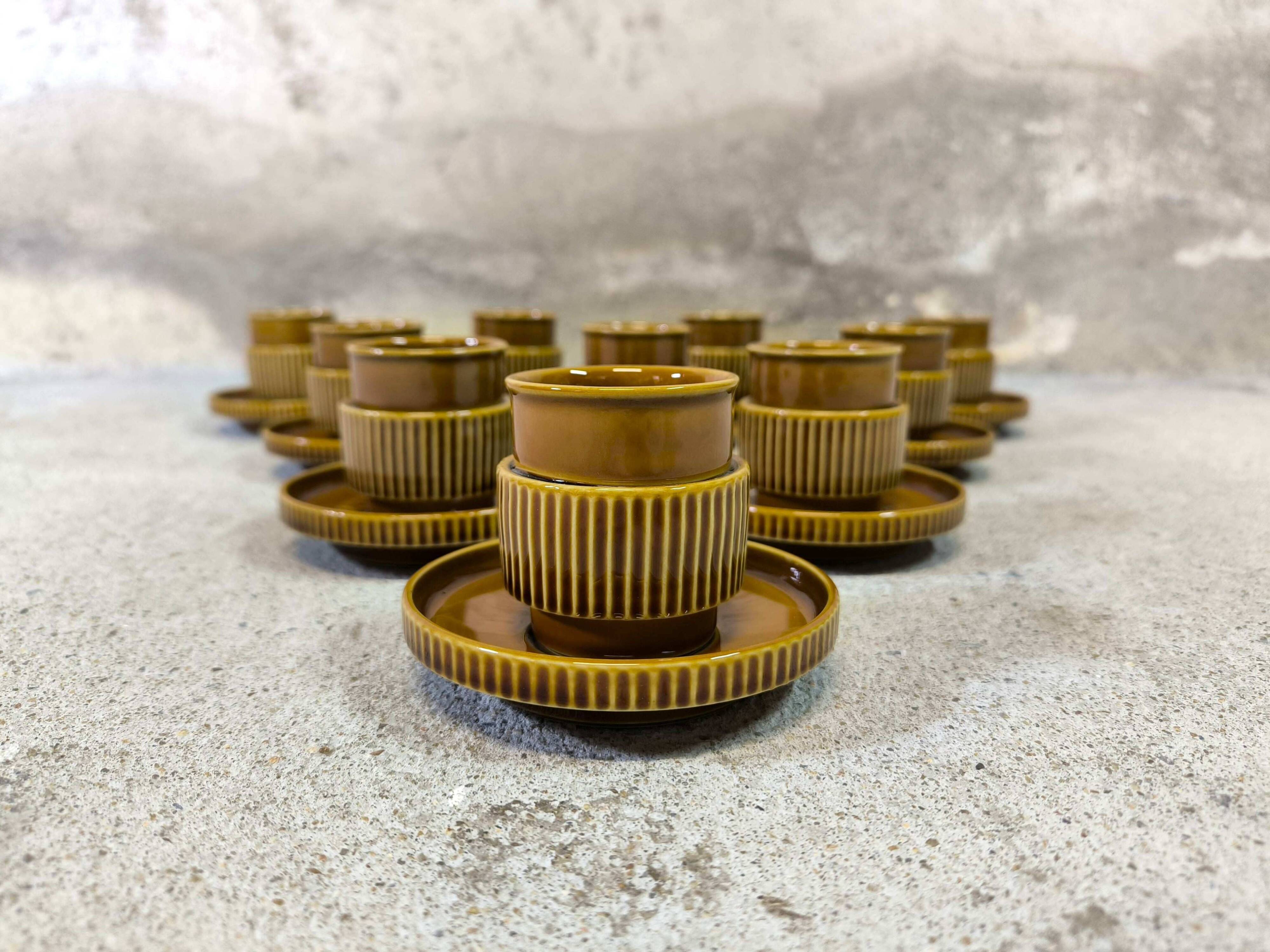 Set of ten vintage Tognana cups, Italy.