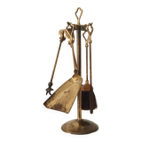 Old brass fireplace servant