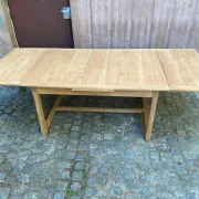Renovated extendable farmhouse table in solid wood 140-240cm 1960