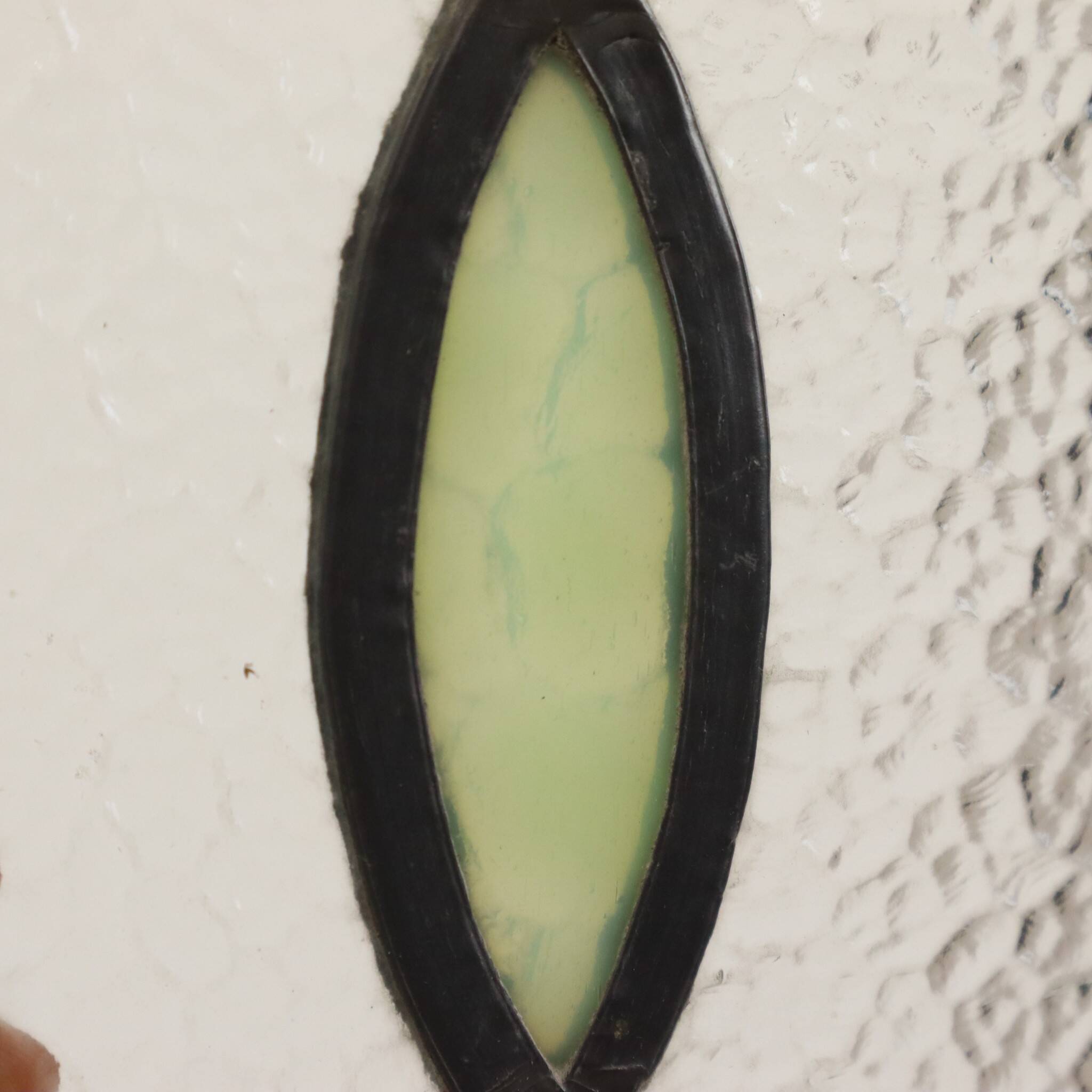 Art Deco Geometric Stained Glass Window 51x24cm