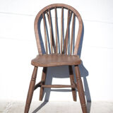 Stamped curved wooden chair, 40s, bistro chair, Windsor chair, extra chair