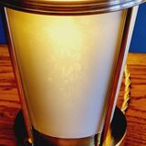 Lampe en laiton et porcelaine années 50
