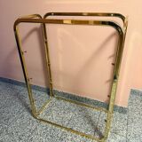 Vintage shelf in brass and smoked glass – Italian work, circa 1970.