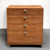 Vintage chest of drawers in solid raw wood from 1950