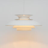 Danish white pendant mid century lamp 1970