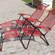 Pair of folding lounge chairs scoubidou vintage 60s