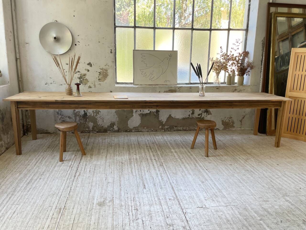 4m XXL pine and oak farmhouse table