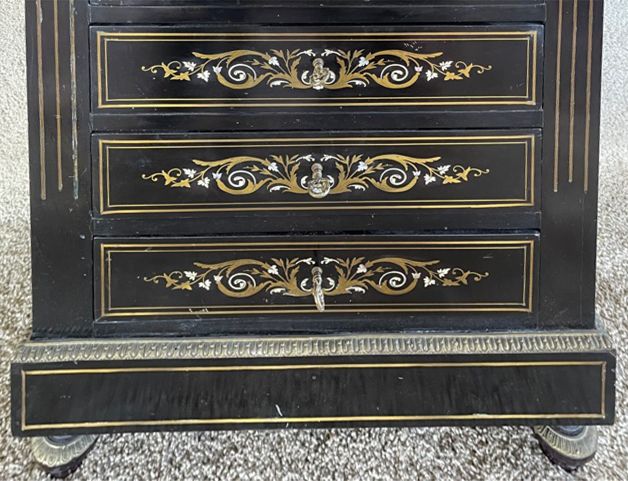 Secretary in marquetry Boulle period Napoleon III