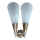 Double candle wall light