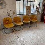 4 chairs Rinaldi "Sabrina" yellow leather