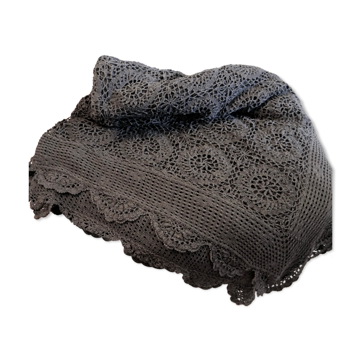 Dyed crochet bed top