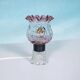 Vintage table lamp in Swedish coloured glass, glass table lamp.
