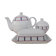 Basque porcelain teapot , Porcelain Basque butter maker , Porcelain Basque sugar bowl