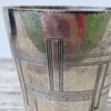 Art Deco silver-plated glass cup